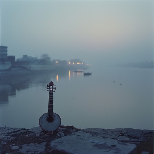 A captivating and serene morning raga that captures the essence of dawn, utilizing intricate sitar riffs and gentle tabla rhythms. This piece evokes a sense of tranquility and introspection, making the listener feel as though they are witnessing the first light of day over the ganges river. Ideal for moments of meditation and peaceful contemplation.