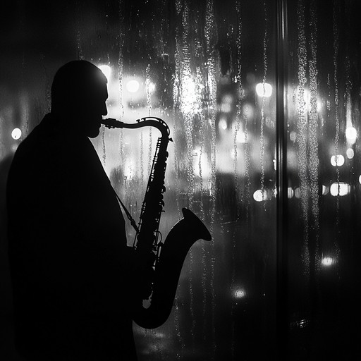 This composition blends smooth jazz saxophone with ambient city rain sounds, creating a moody, atmospheric piece that evokes images of a shadowed, neon lit urban landscape reminiscent of classic film noir. Ideal for evoking a sense of mystery and introspection while navigating the dimly lit streets of a rain soaked metropolis.