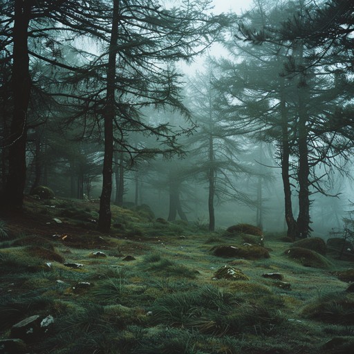 Transport your senses to an ancient, mystic forest with this ambient track. The soundscape is meticulously crafted to mimic the serene and haunted atmosphere of a centuries-old woodland at twilight, complete with the subtle rustle of leaves and distant animal calls.