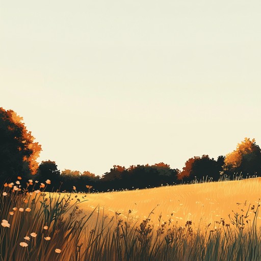 A graceful orchestral piece that captures the serene atmosphere of a sunlit meadow at dusk. Gentle strings, soothing woodwinds, and soft brass come together to create an ethereal soundscape, perfect for calming the mind and invoking imagery of peaceful nature.