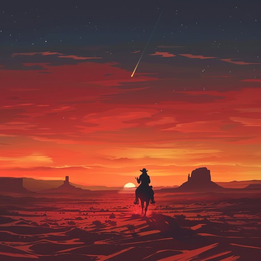 An instrumental track that embodies the spirit of adventure and liberation synonymous with the wild west. The dynamic melodies of the electric guitar evoke a sense of riding across vast landscapes, feeling both free and invigorated by the journey.