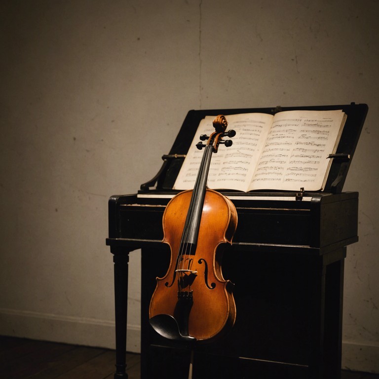 An instrumental track featuring a melancholic violin that tells a tale of a forgotten romance through its emotive and enigmatic chords. The composition is structured to evoke the sensation of reminiscence and faint echoes of past affection, gradually building into a romantic crescendo that reflects the intensity of long lost love.