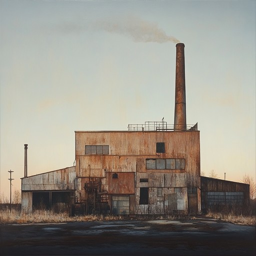 An instrumental industrial rock composition that evokes feelings of longing and nostalgia, set against the backdrop of abandoned factories and rusted machinery. Blending atmospheric synths with distorted guitar riffs to create a haunting soundscape.