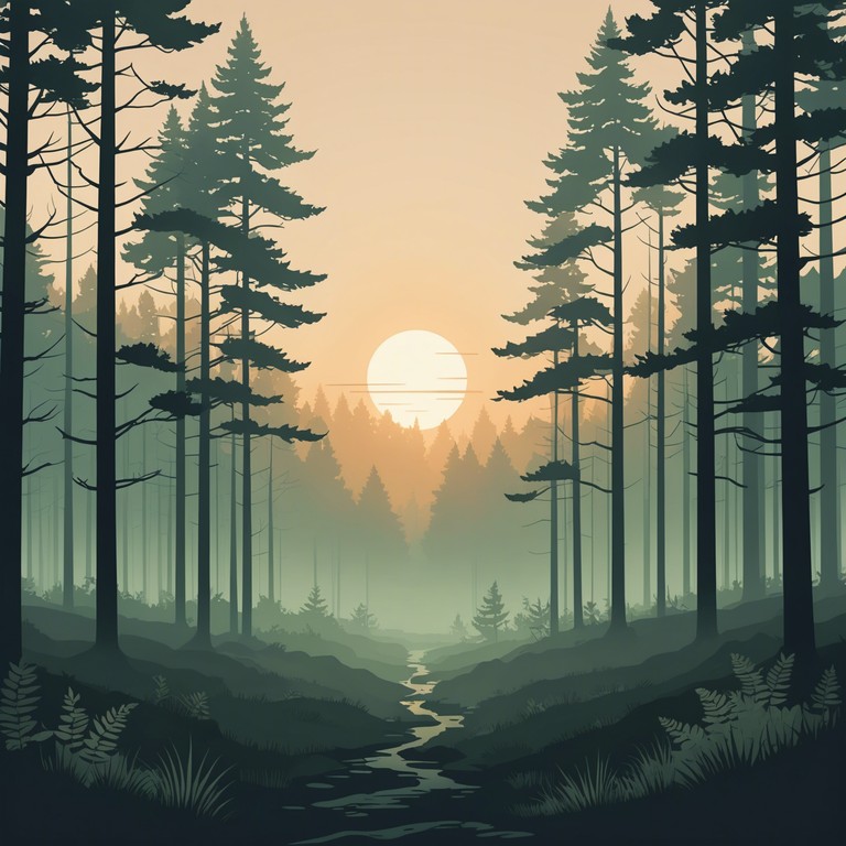 This composition weaves together soft, ethereal synth pads with the serene sounds of a forest at dawn, creating a peaceful ambiance that invites the listener to relax and rejuvenate. The gentle flow of the music mimics the quiet whispers of nature, perfect for meditation or winding down after a long day.