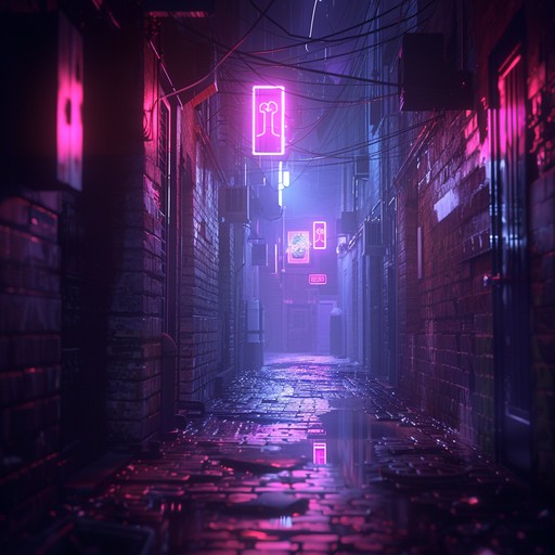 A haunting blend of synthesized sounds and pulsating beats, shadows in neon lights captures an unsettling vibe, combining the robotic and eerie characteristics of new wave with unnerving melodies. With dark, echoing synth patterns and a slow, creeping tempo, this track delves deep into psychological discomfort, evoking a sense of foreboding and apprehension.