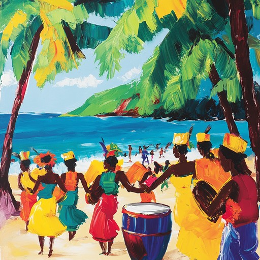 Experience the thrill of an island dance party as steelpans and lively beats come together to create an irresistible, playful atmosphere perfect for festive celebrations.