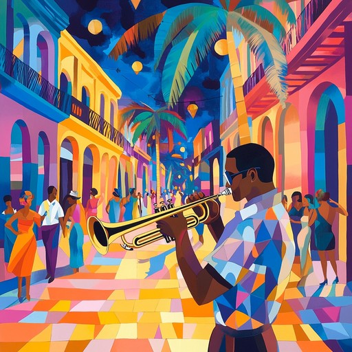 A dynamic instrumental rumba piece that embodies the fiery spirit of cuban dance, blending lively rhythms with passionate melodies, transporting listeners to the heart of havana's vibrant nightlife