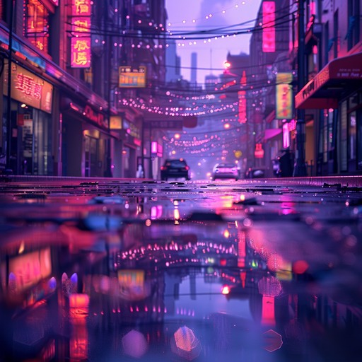 A pulsating rhythm with lush synthesizer pads creates a nostalgic journey through the neon lit streets of a futuristic city. The soundscape evokes feelings of yearning and reflection, encapsulating the longing for lost moments and past loves. Subtle melodies weave in and out, adding layers of emotional depth.