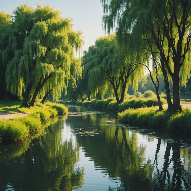 A soothing folk melody inspired by the rustling of willow trees and the tranquil flow of a distant river. This song captures the essence of serene nature and introspective moments, featuring delicate acoustic guitar harmonies that depict a soulful, introspective journey through memories and time.