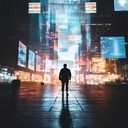 an ominous electropop journey through a dark futuristic cityscape
