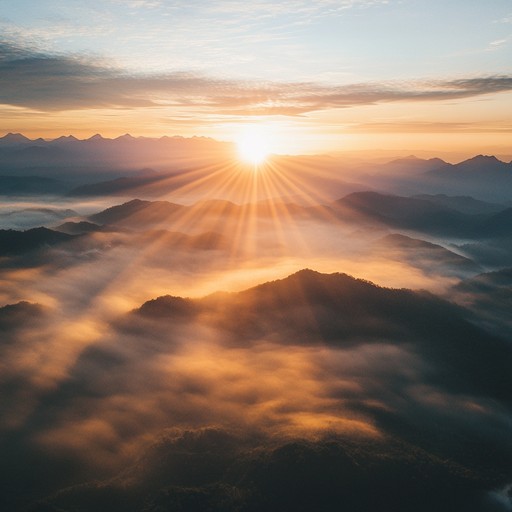 Capturing the awe inspiring beauty of dawn's first light as it blankets the earth, this vibrant symphonic piece moves with the rhythm of nature itself, escalating in energy as the day begins. The violin leads, supported by a full orchestral backdrop, embodying the invigorating freshness of an early morning in the mountains, inspiring and full of promise.