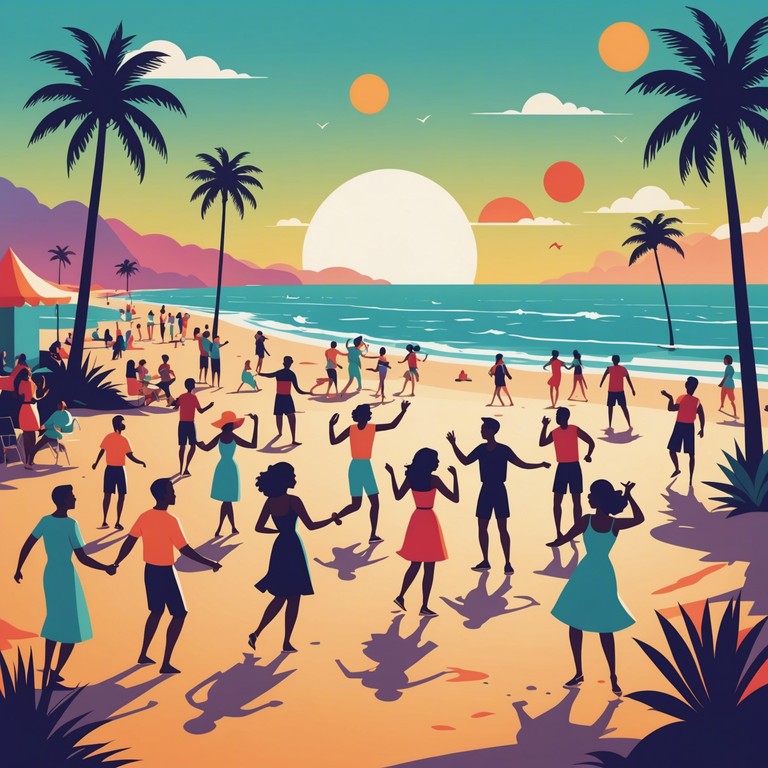 Imagine a lively dance floor under the summer sun, filled with the upbeat rhythms of a joyful jack swing song. The track combines catchy melodies with funky rhythms making it perfect for any festive gathering. Each note pulsates with energy and playful vibes, creating an atmosphere full of laughter and dance.