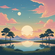 sweeping synths, aerial ambience, tranquil vibes