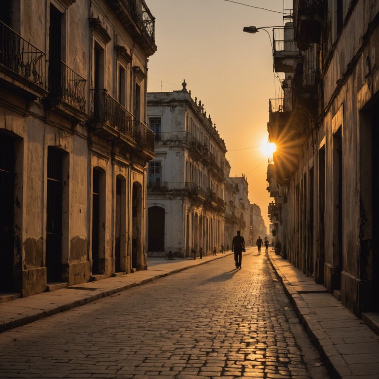 The track paints a passionate yet somber sonic journey through longing emotions expressed via rich rhythms synonymous with the vibrant streets of havana. The intense tangos of the trumpet interweave with salsa rhythms, evoking a sense of yearning touched by a subtle joy as the sunsets