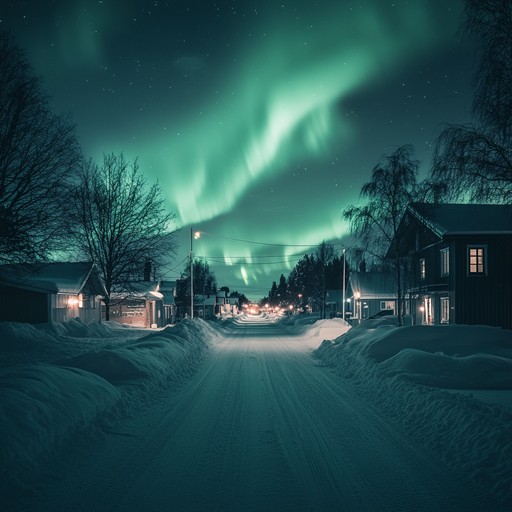 An instrumental suomipop composition that blends suspenseful synth layers with reverberating melodies, creating an atmosphere of mystery and anticipation inspired by quiet finnish winter nights