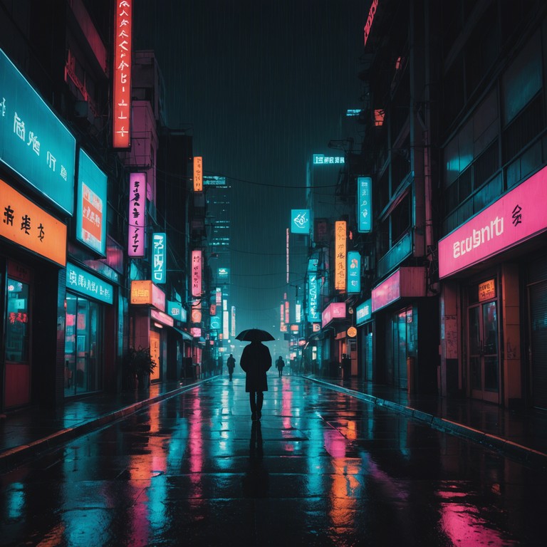 Imagine wandering through a neon lit cityscape under a gentle rain, where the sounds of the night create a soft, ethereal melody. This track combines the traditional sounds of an acoustic guitar with ambient synth textures, capturing the juxtaposition of nature and urbanity.