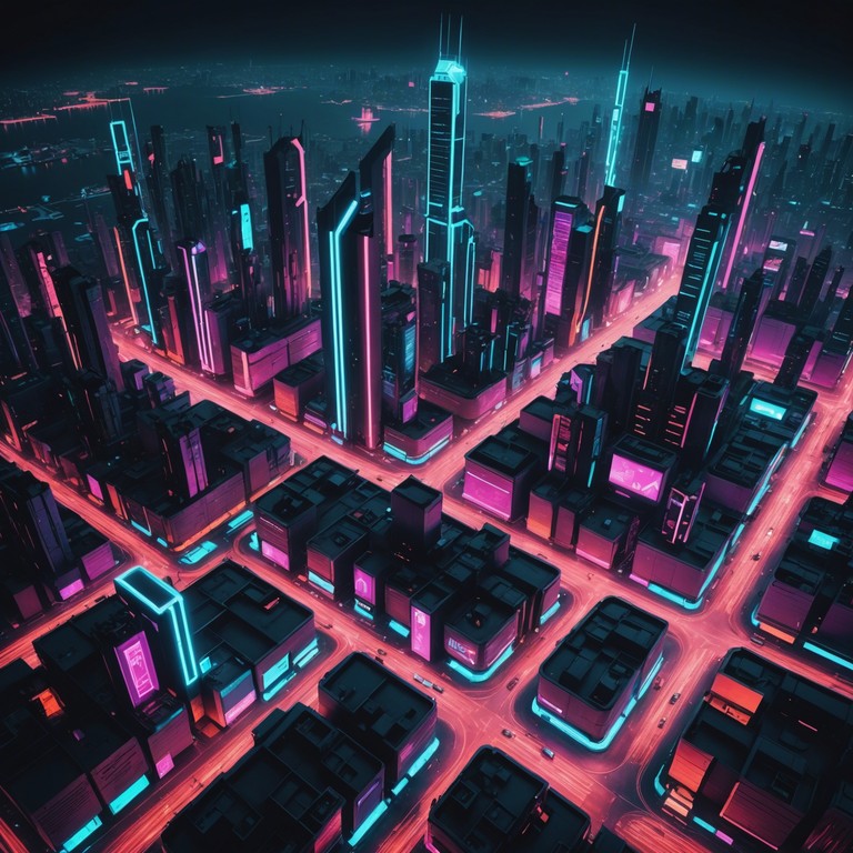 Venture into a musical exploration where analog synths blend with futuristic soundscapes to create an unexpectedly warm, emotional backdrop against a bustling cyberpunk city. The track will express the contrast of soft human emotions mingling with the harsh, neon lit environment of an advanced urban setting.