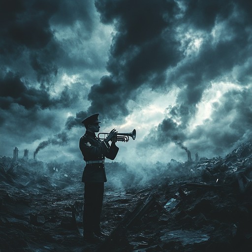 An emotionally charged composition that delves into the quiet personal wars fought by soldiers, accompanied by a trumpet's solemn melody. Reflective and deeply moving, this piece aims to evoke the depth of internal military struggles.