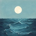 calming ambient melodies evoking peaceful seaside vibes under moonlight