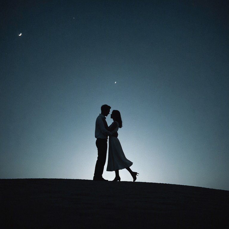 This alternative version deepens the journey into the night's intimate ambiance, as if the shadows themselves danced to the soulful strumming of a guitar under the moon's watchful gaze. This musical piece serves as an ideal backdrop for whispered confessions and unspoken promises, gently swaying to the timeless tale of love and affection.