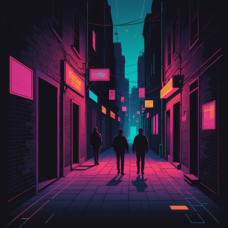 A track that encapsulates the spirit of subcultural resistance through vibrant, pulsating synthesizer rhythms and underground dance beats. Intended to evoke the gritty, secretive world of late night rebellious raves, where the neon lights meet the defiant spirit of youth.
