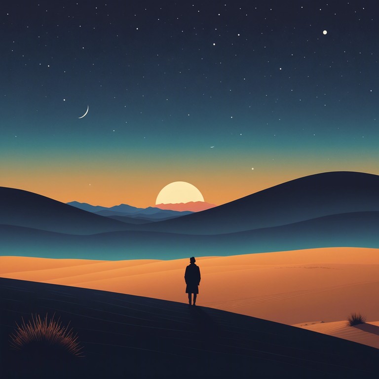 An instrumental that delves deeper into the soulful yearnings and reflections of a traveler or local dweller in the vast middle eastern deserts, capturing the intense emotions tied with isolation and beauty in one of the least explored terrains.