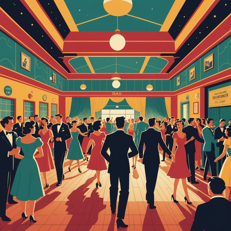 Imagine a scene at a bustling 1940s dance hall where jubilance fills the air, and every foot taps in sync to an infectious, upbeat swing rhythm. The music captures the essence of optimism with lively brass melodies and a rhythm section that practically insists on dancing. The piece centers around a bright, bouncy trombone melody that plays with the swing beat in a playful, engaging manner. This tune would be perfect for revitalizing the spirit and sparking a joyful mood.