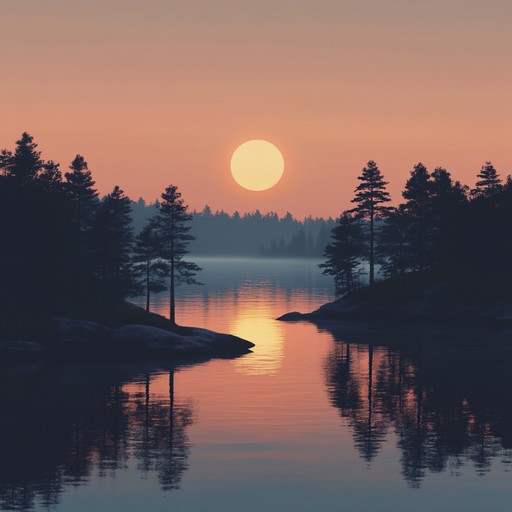 An elegant instrumental featuring gentle piano tunes that mirror the tranquility of finnish summer nights under the midnight sun, inspiring calm and introspection.