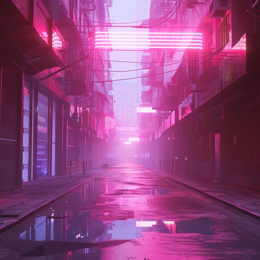 The song captures the eerie quiet nights of a dystopian neon lit cityscape, where loneliness permeates the atmosphere through sparse, echoing beats and synthetic melodies.