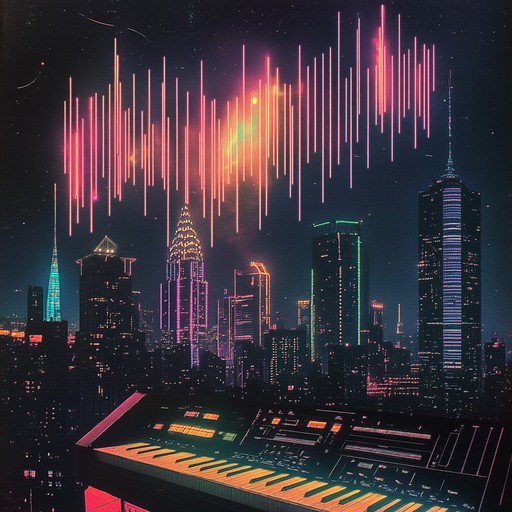 A high energy instrumental track combining groovy funk basslines, punchy drums, and shimmering new wave synth melodies. The song captures the vibrant atmosphere of an 80s metropolis at night, blending retro and modern elements for a dynamic and danceable tune.