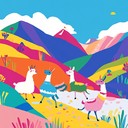 playful peruvian melodies evoke dancing llamas in vibrant mountain landscapes