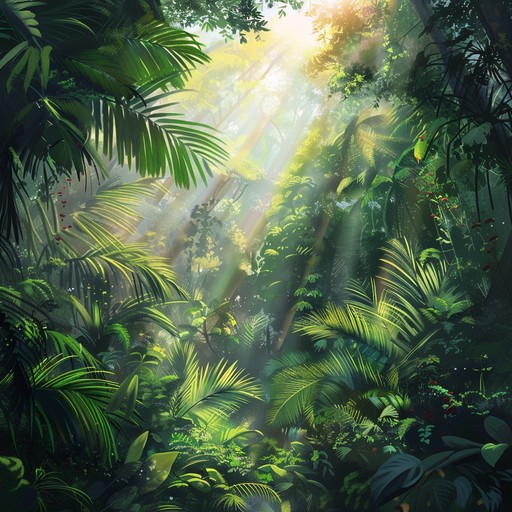 Experience the thrill of the jungle with this lively drum n bass track, featuring fast paced basslines and vibrant rhythms that capture the excitement and energy of tropical landscapes. Ideal for high energy activities and adventure themed scenarios, this track blends nature's beauty with pulsating electronic sounds.