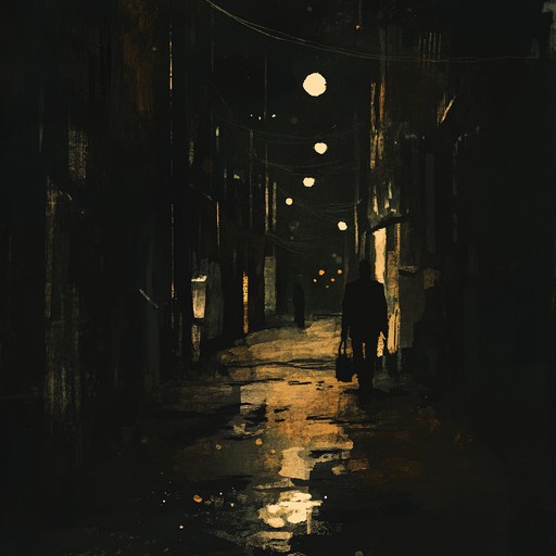 A haunting instrumental that paints a picture of the unease and suspense felt while wandering through dark alleys, with smooth yet ominous jazz elements