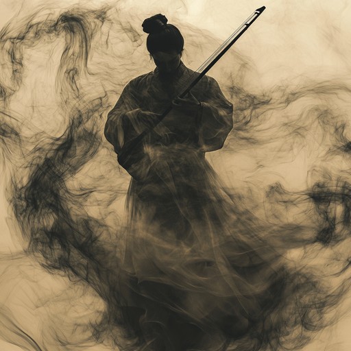 An instrumental track featuring the erhu, blending ethereal and dramatic tones to evoke a journey through mystical landscapes and ancient echoes