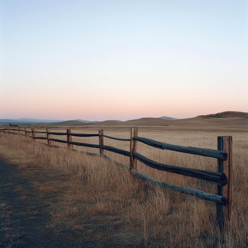 An evocative instrumental featuring acoustic guitar over ambient soundscapes, portraying the tranquil and lonely atmosphere of the western deserts at sunset.