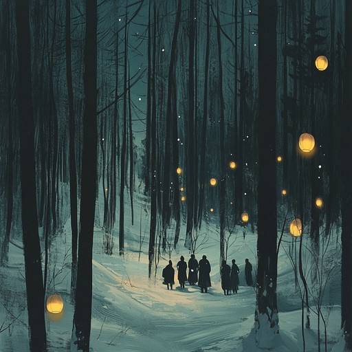 The track combines traditional festive chimes with eerie ambient drones, creating a unique atmosphere that is both celebratory and haunting. It evokes the feeling of ancient winter rituals under moonlit skies, blending joy with mystique.