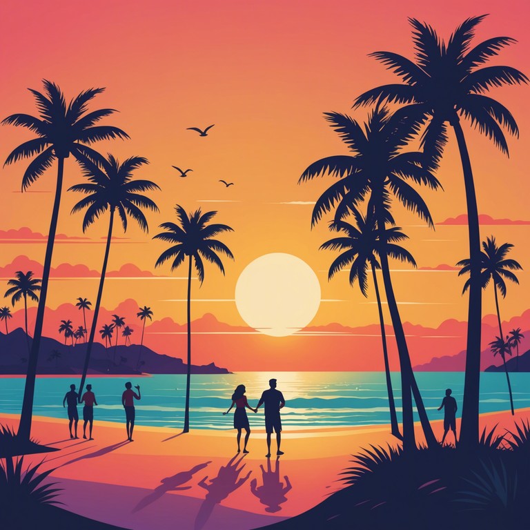 This track combines the invigorating energy of edgy electronic beats with the soothing, laid back rhythms of tropical island music, creating a unique and engaging soundscape that captures the essence of a sunset party by the beach.