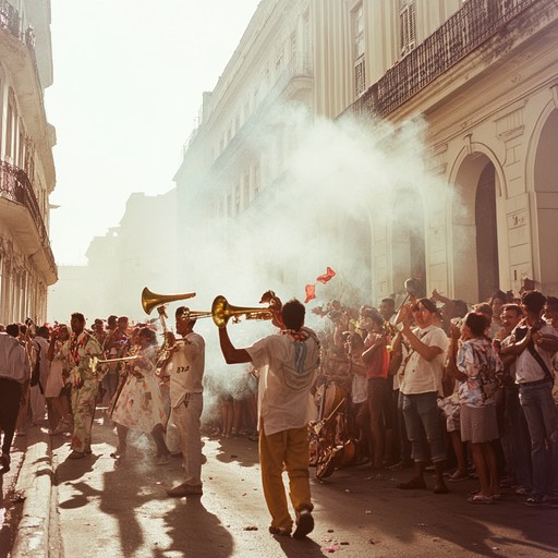 An energetic blend of triumphant jazz and soulful rhythms with bold brass sections and groovy beats, capturing the essence of celebration and achievement