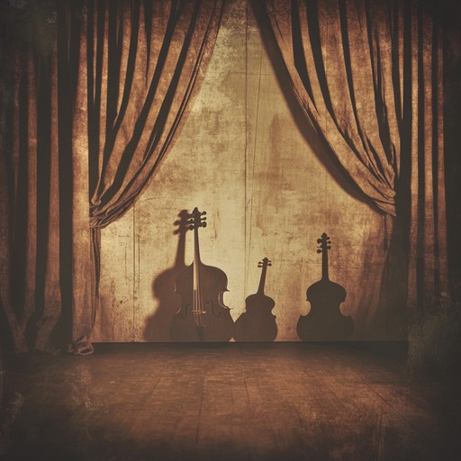 An enchanting and calming piano composition that captures the essence of dark cabaret with a soothing, mysterious atmosphere reminiscent of a vintage theatre.