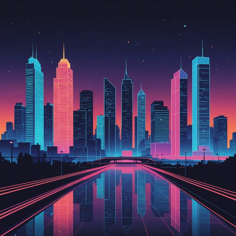 Imagine a track that captures the essence of a cyberpunk cityscape at night. Predominant bass drops and syncopated rhythmic elements create a sense of mystery and anticipation, as if navigating through neon lit alleys and digital fog. The music combines traditional dubstep with futuristic sounds to represent technology's heartbeat within urban sprawls.