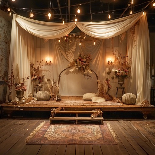 Immerse yourself in a dreamy cabaret experience where whimsical, celestial sounds meet vintage charm, creating an enchanting, otherworldly atmosphere.