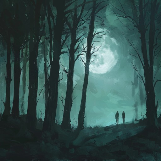 An unsettling soundscape that takes you through a forest where dark and ominous forces seem to lurk behind every tree. The haunting use of theremin creates ghostly whispers in the wind, raising the tension and eerie mystery of the surroundings.