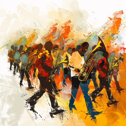 A vibrant swing piece brimming with the excitement of victory, spotlighting a powerful trumpet with supportive energetic brass sections and thrilling rhythms, perfect for festive occasions.