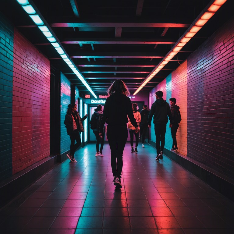 Imagine walking into a dimly lit, packed underground club where the energy is high and the crowd is jumping to a perfect blend of punk energy and funky beats. This track is the heart of the evening, keeping everyone's spirits high and moving.