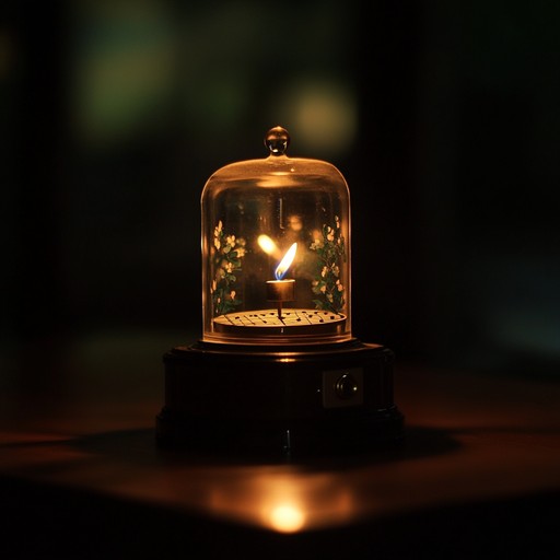 An eerie lullaby that combines elements of traditional lullabies and dark ambient music to create a haunting, yet soothing atmosphere. The melody is carried by a delicate music box, underscored by deep, resonant strings and subtle whispers, evoking a sense of melancholy and ethereal beauty