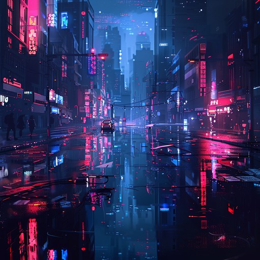 Venture through a reflective dystopian realm in this melancholic synth journey. Neon lights flicker as deep melodies echo the sorrowful heartbeat of a futuristic cityscape. A steady, immersive beat draws you into a haunting sonic landscape, painting a vivid picture of futuristic despair.