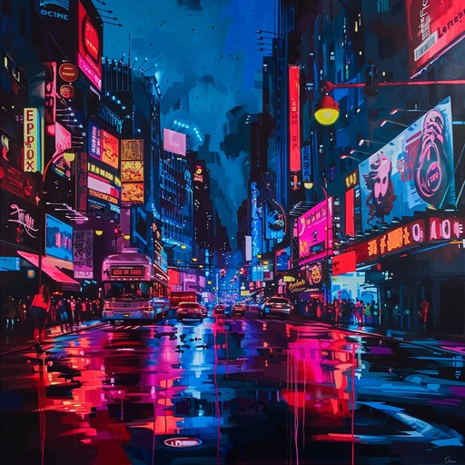 In the heart of the city, vibrant basslines and rhythmic beats create an electric atmosphere. This track captures the essence of urban nightlife, mixing funky elements with an energetic pulse, perfect for scenes full of movement and life.