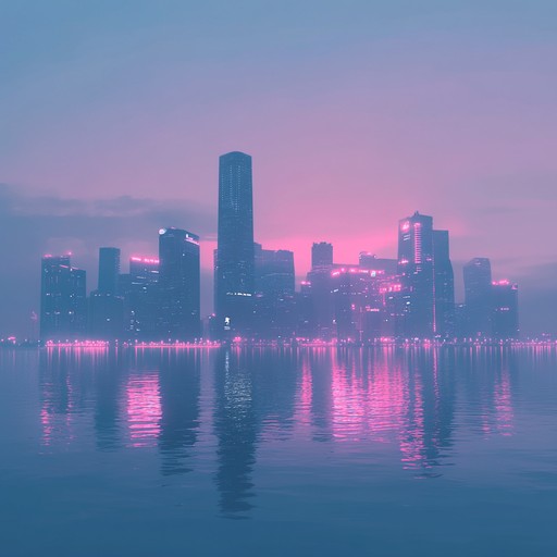 Immerse yourself in a soothing cyberpunk atmosphere, blending ethereal synths and subtle beats to create a tranquil urban soundscape. Let the gentle rhythms and serene melodies transport you to a peaceful neon lit city skyline.