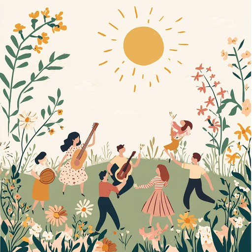 An energetic folk tune that evokes the carefree spirit of dancing in a sunlit meadow. Featuring lively acoustic guitar, the music invites listeners to sway and twirl with its infectious rhythm and joyful melodies. Perfect for lifting spirits and bringing a smile to any face.