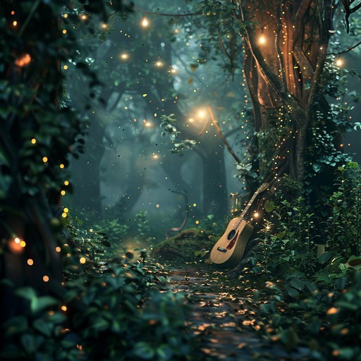 This piece combines dreamy grunge guitar riffs with whimsical, forest inspired ambient sounds, creating a surreal sonic landscape of nostalgia and playfulness. It evokes a feeling of wandering through a magical, overgrown forest while having an underlying edge of 90s gritty guitar. Perfect for blending the innocence of nature with the raw emotional depth of grunge.